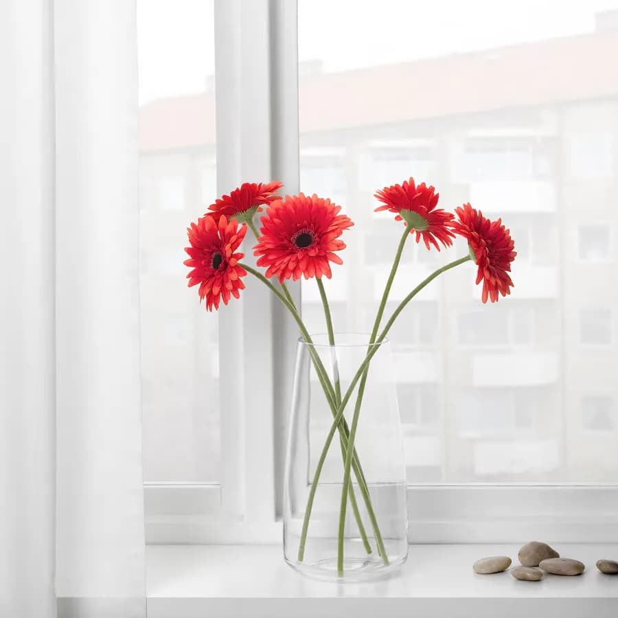 شاخه گل مصنوعی ایکیا مدل SMYCKA ژربرا/ قرمز ارتفاع ۵۰ سانتی‌متر — تصویر ۲