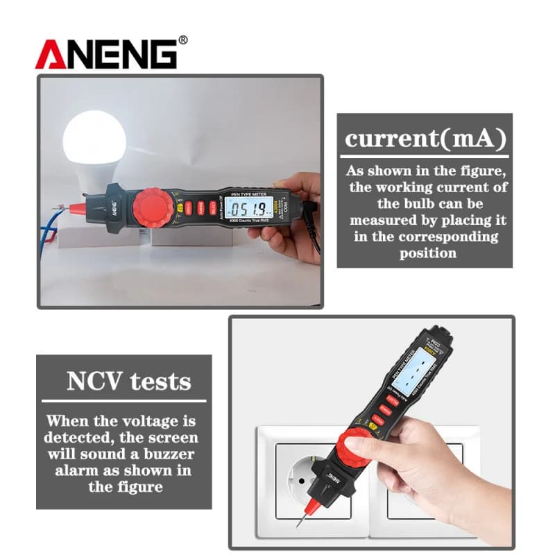 مولتی متر قلمی دیجیتالی ANENG مدل A3004 — تصویر ۸
