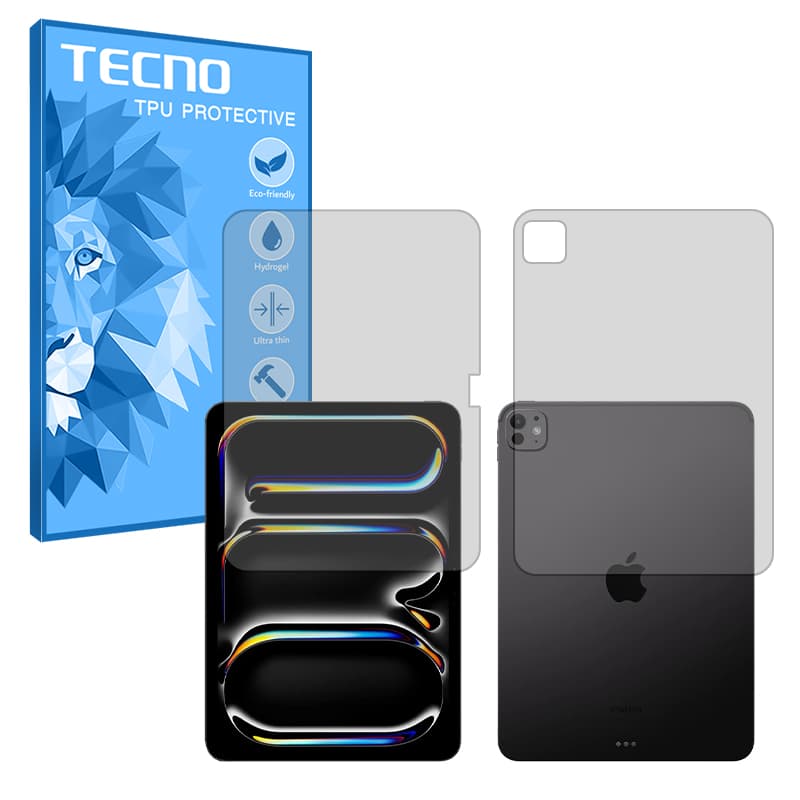 گلس صفحه نمایش و پشت تبلت اپل iPad Pro 13 (2025) مدل هیدروژلی مات برند تکنو