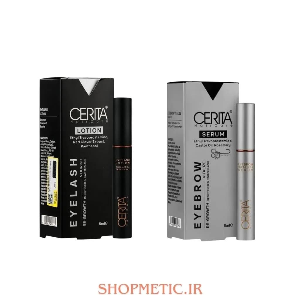 پک تقویت ابرو و مژه سریتا شامل سرم و محلول Cerita