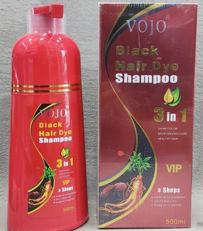 شامپو رنگ وجو حاوی گیاه جنسینگ حجم 500 میل VOJO Hair Dye SHampoo
