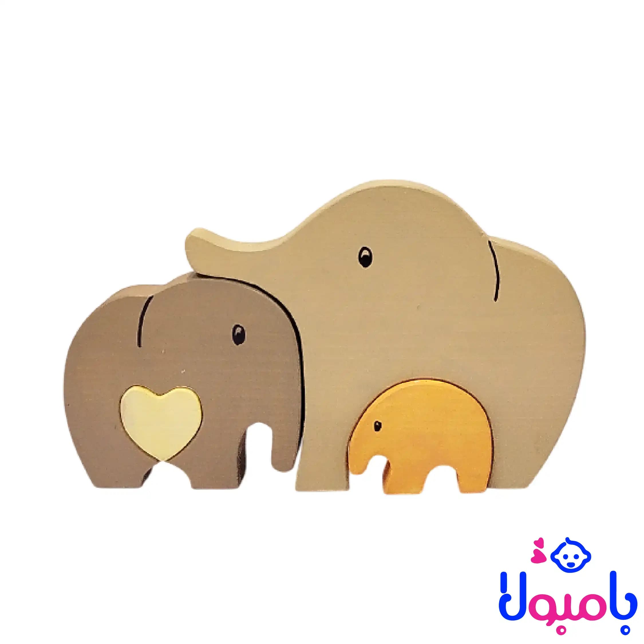 اسباب بازی فیلی طرح چوبی مدل جورچین