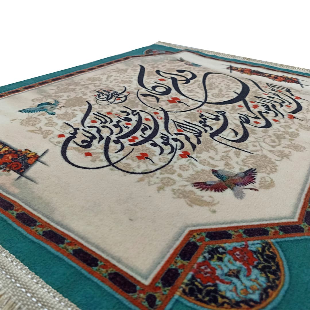 تابلو فرش وان یکاد طرح گل و پرنده کد 100701 — تصویر ۵