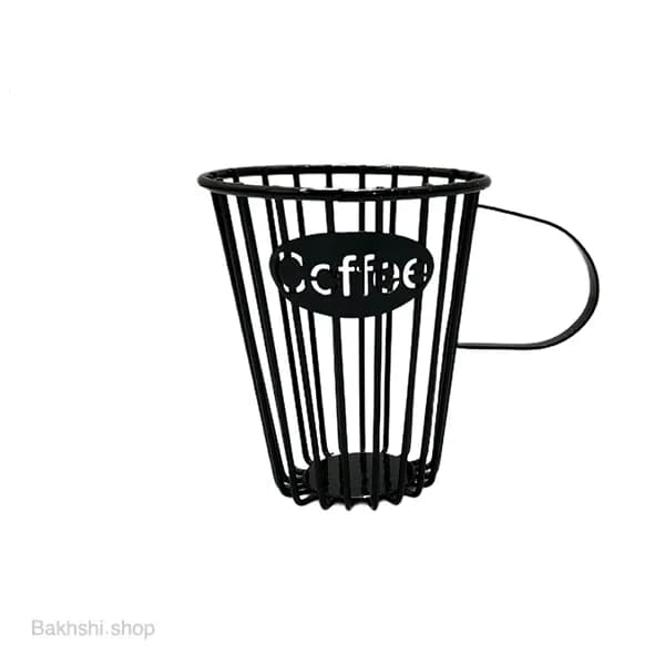 استند فلزی کافی طرح لیوان مشکی