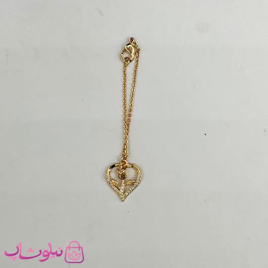 آویز ساعت زنانه ysx طرح گل رز داخل قلب کد 899