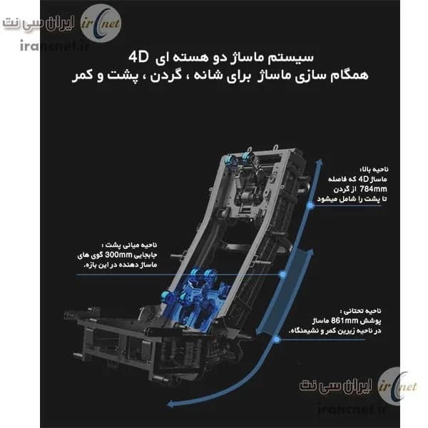 صندلی ماساژور آرونت مدل Aront RT 8800 black — تصویر ۸