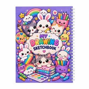 دفتر نقاشی 40 برگ سیمی مدل نقاشی کد ۰۱