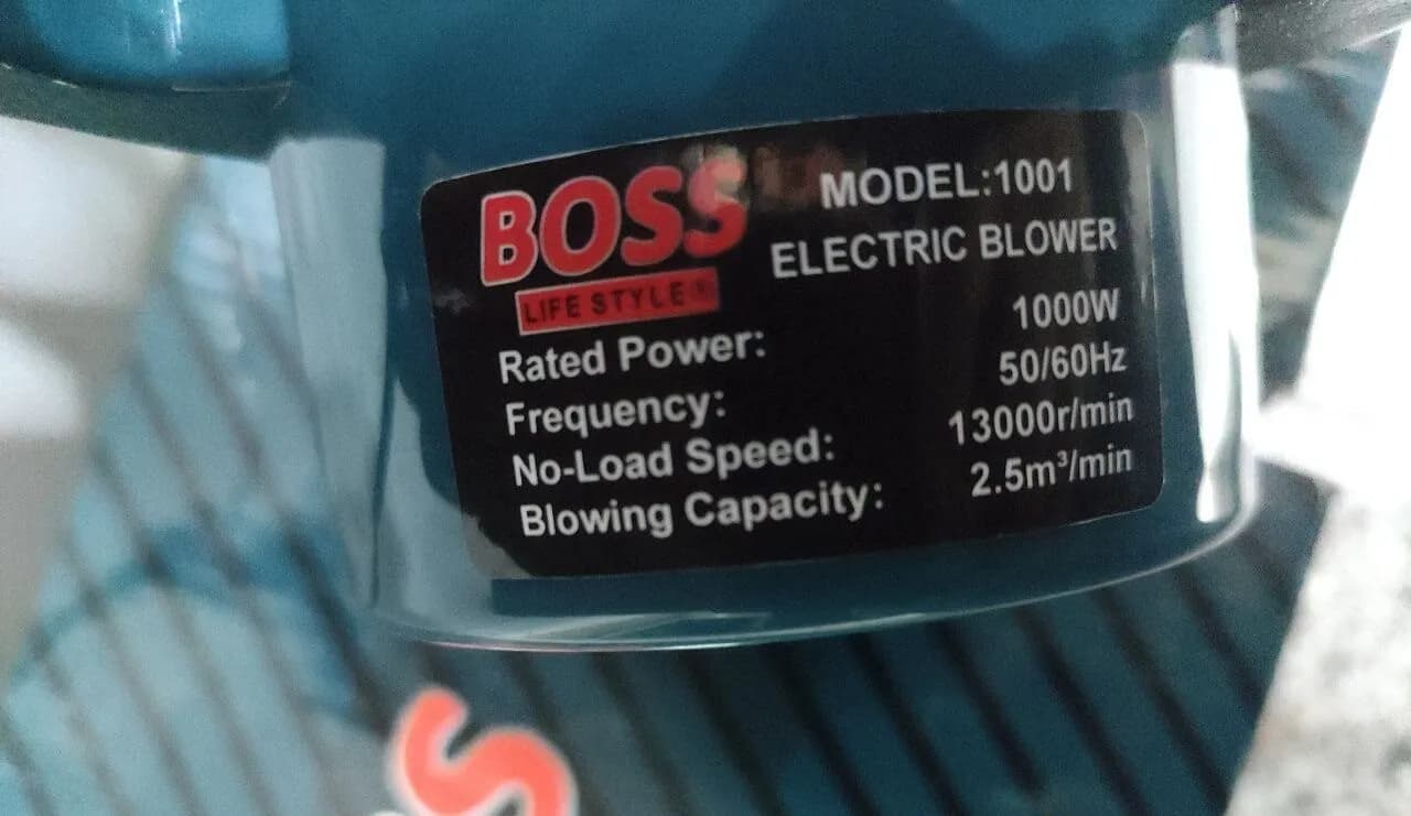 بلوور برقی دمنده و مکنده 1000 وات باس بلور مدل BOSS 1001 — تصویر ۹