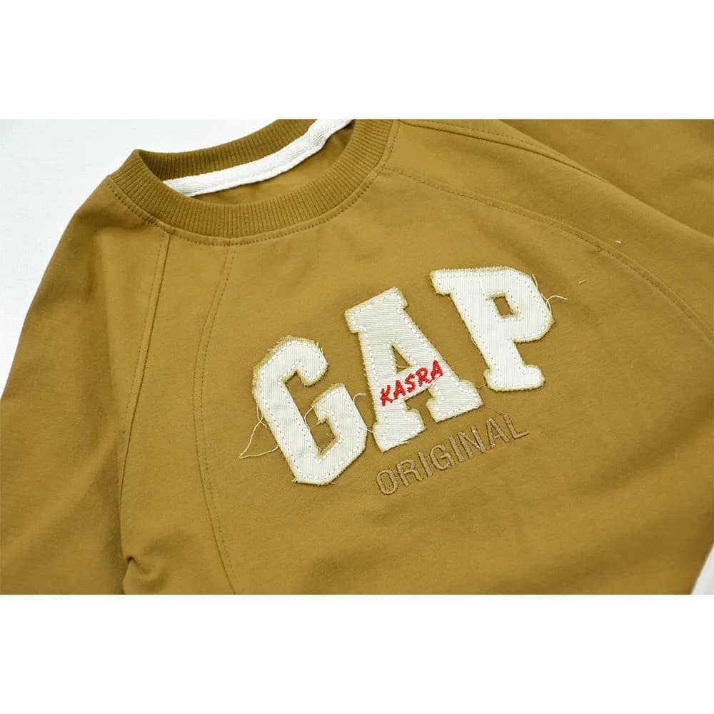 ست تیشرت و شلوارک پسرانه GAP طرح باکسی جنس پنبه و کتان — تصویر ۲