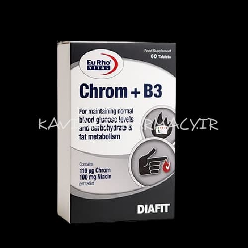 قرص کروم + B3 یوروویتال 60 عددی