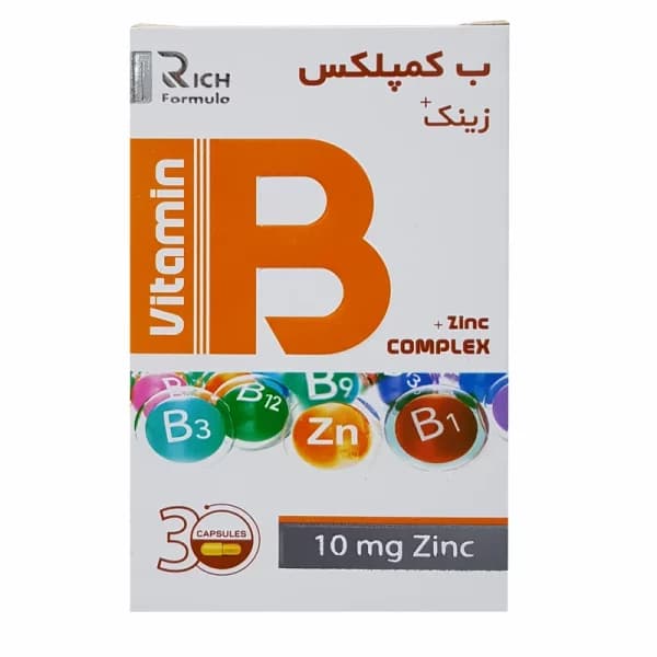 کپسول ب کمپلکس + زینک بهستان 30 عددی