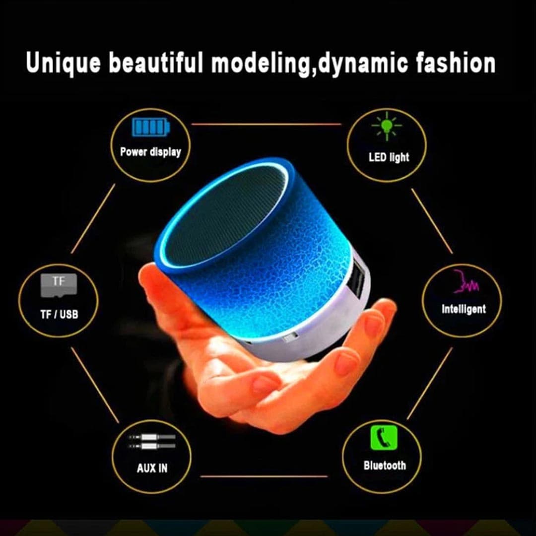 اسپیکر بلوتوثی رقص نور مدل Music Mini — تصویر ۶