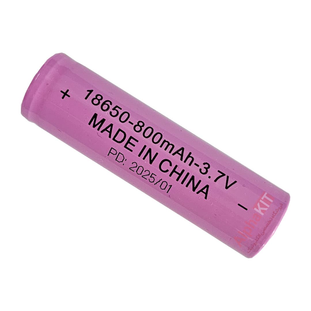 باتری لیتیوم یون 3.7V سایز 18650 800mAh مارک RSC سر تخت — تصویر ۲
