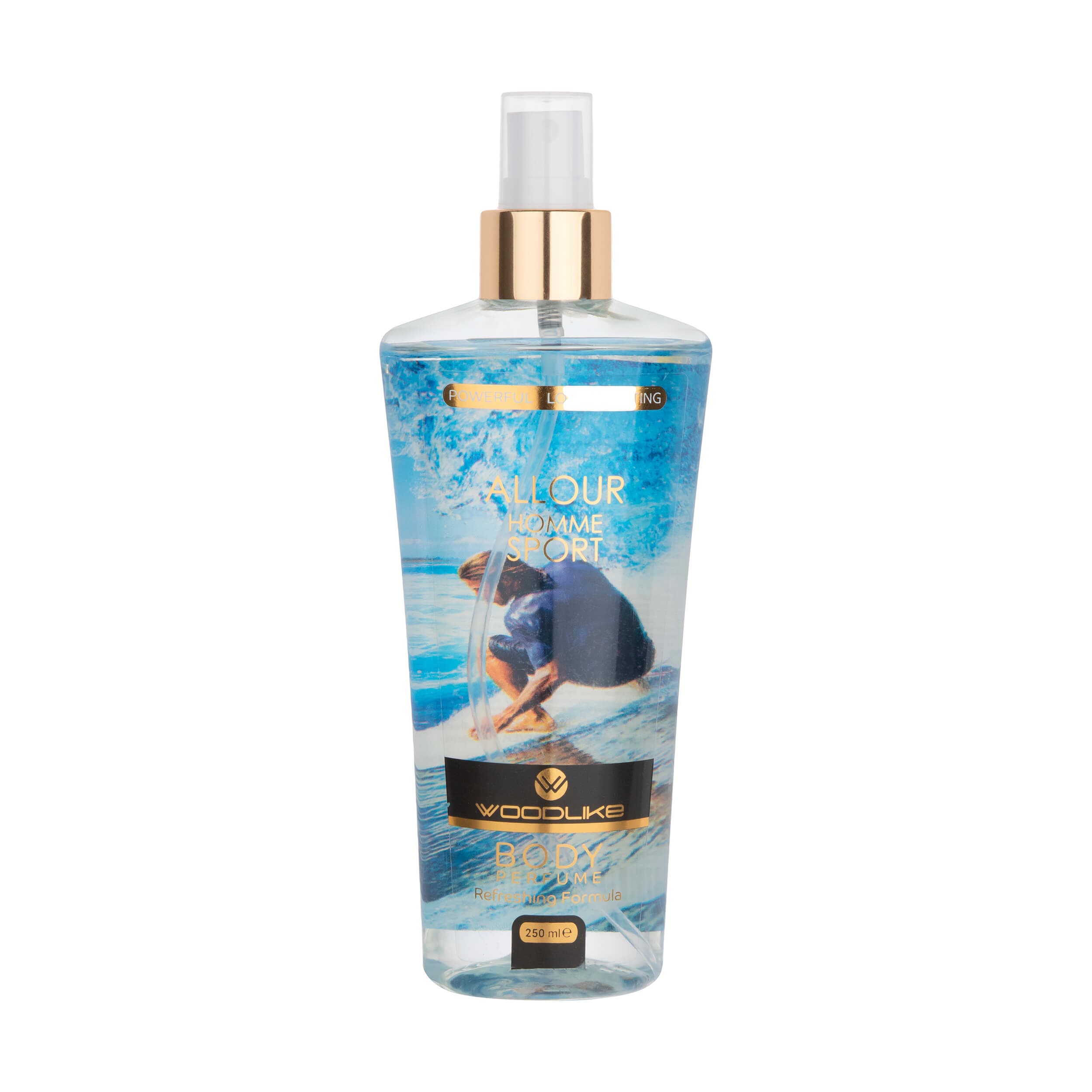 بادی اسپلش مردانه وودلایک مدل Allure Sport حجم 250 میل