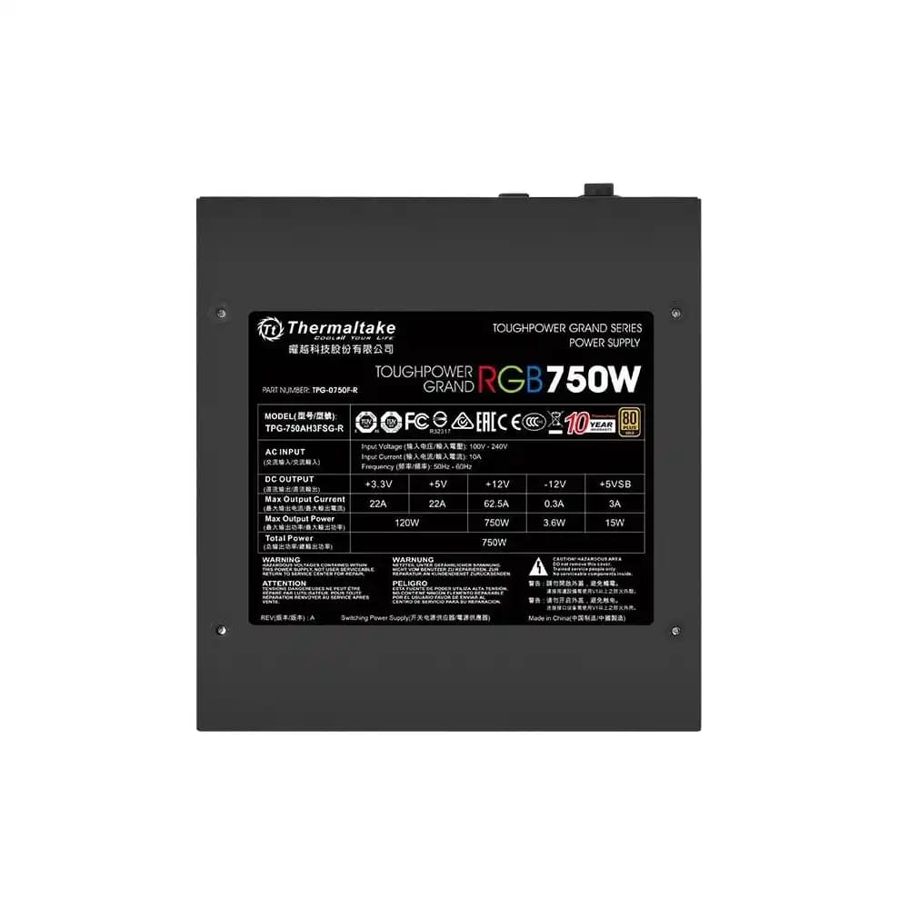 منبع تغذیه thermaltake RGB 750W Gold — تصویر ۳