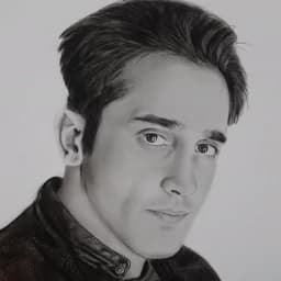 تابلو نقاشی سیاه قلم طرح چهره ابعاد 30 در 40 سانتی متر — تصویر ۲