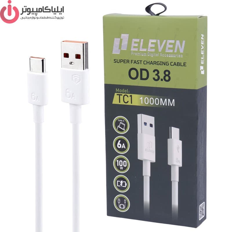 کابل دیتا و شارژ Type-C الون مدل TC1 به طول 1 متر — تصویر ۴
