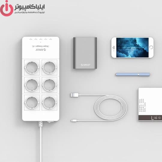 رابط برق 6 کانال اوریکو با کابل 1.5 متر مدل ORICO HPC-6A5U-V1 — تصویر ۸