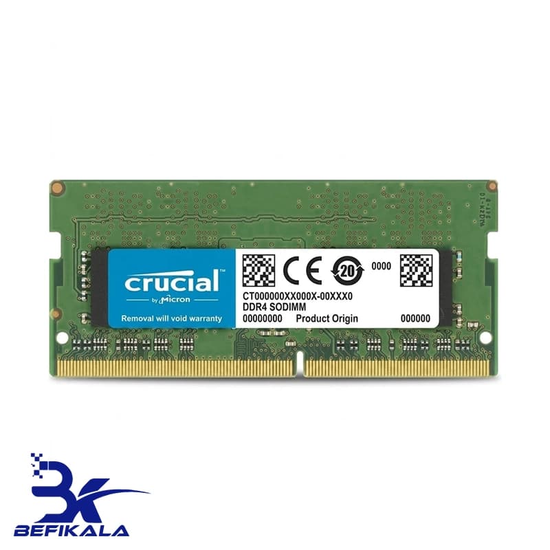 رم لپ تاپ تک کاناله کروشیال ظرفیت 16 گیگابایت RAM 16GB CRUCIAL 3200 D