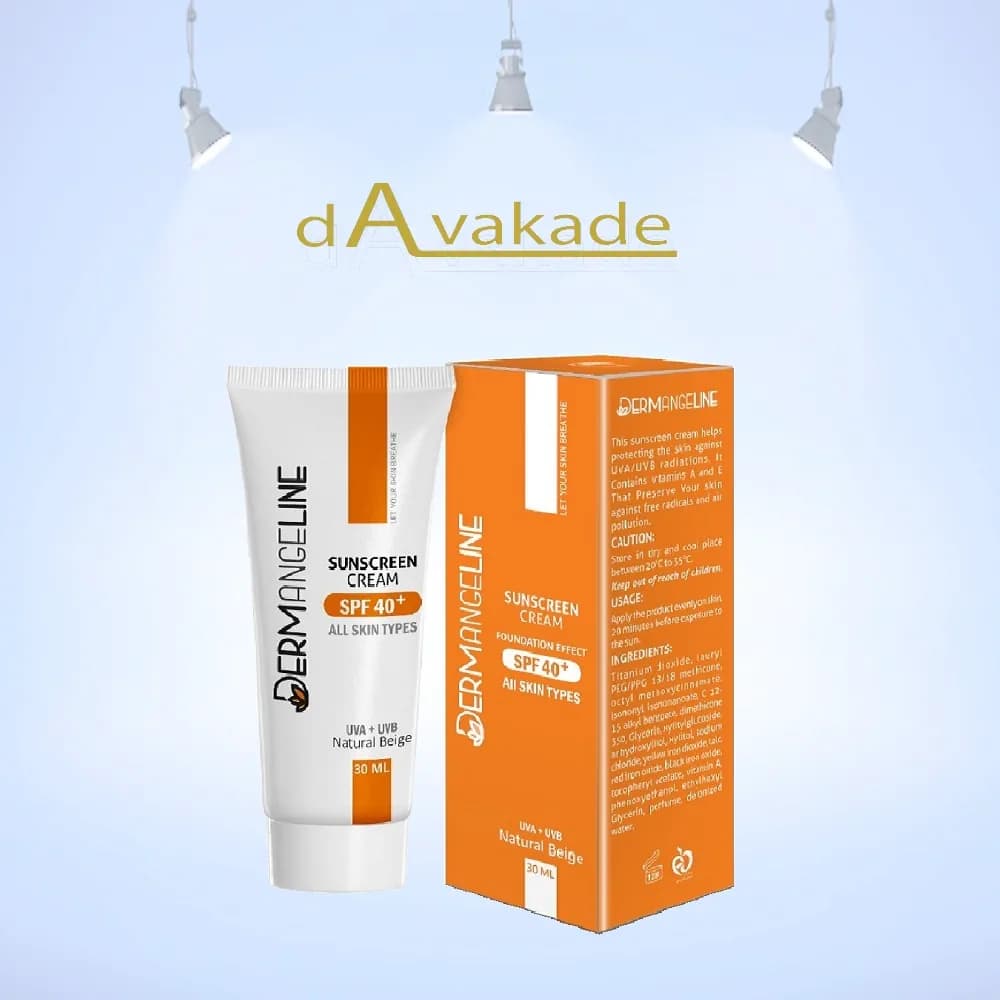 کرم ضد آفتاب رنگی درم انجلین DERMANGELINE SPF40 بژ طبیعی انواع پوست