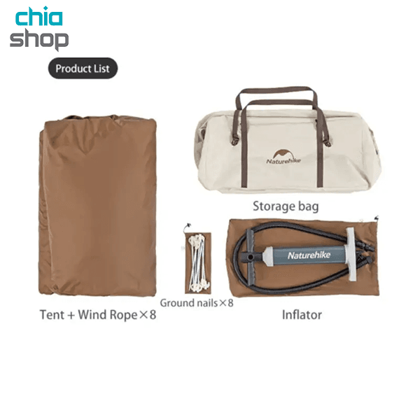 چادر بادی کمپینگ نیچرهایک Ango Air مدل CNH23ZP12002 — تصویر ۳