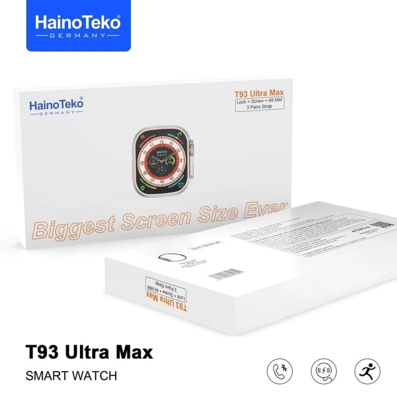 ساعت هوشمند هاینو تکو مدل T93 Ultra Max رنگ تیتانیوم کد K17515