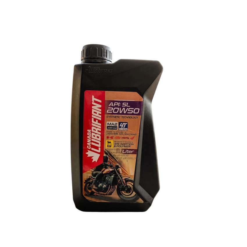 روغن موتور سیکلت کانادا لوبریفنت مدل SL 20W50 – پلاستیکی 25000 حجم 1 لیتر
