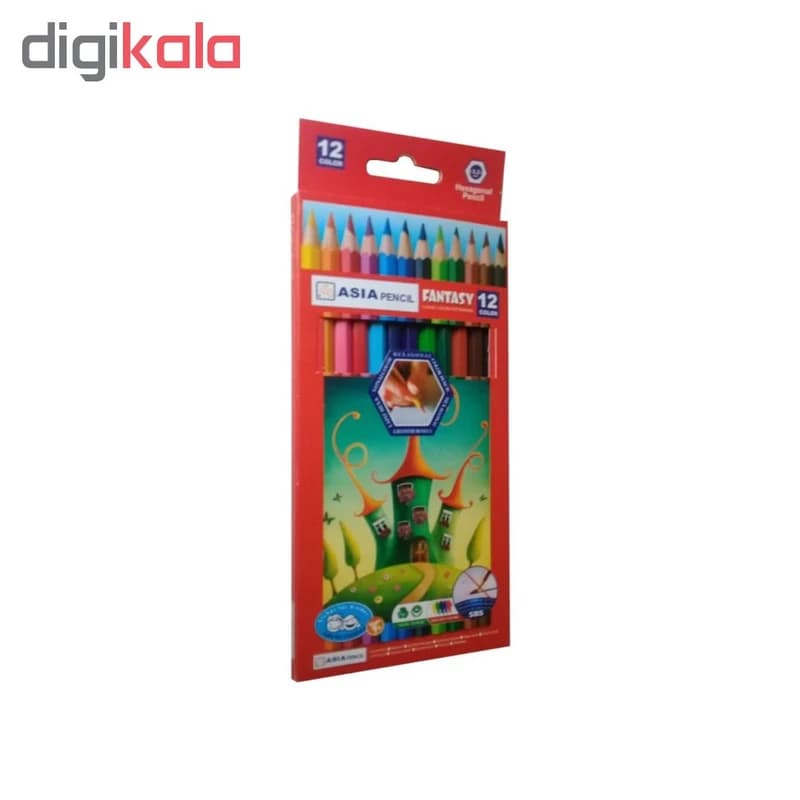 مداد رنگی 12رنگ آسیا کد k17448