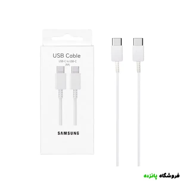 کابل شارژ سامسونگ تایپ سی مدل S22 6A – سفید