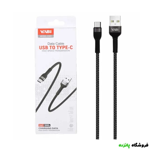 کابل شارژ فست Vabi تایپسی مدل CA21 – مشکی
