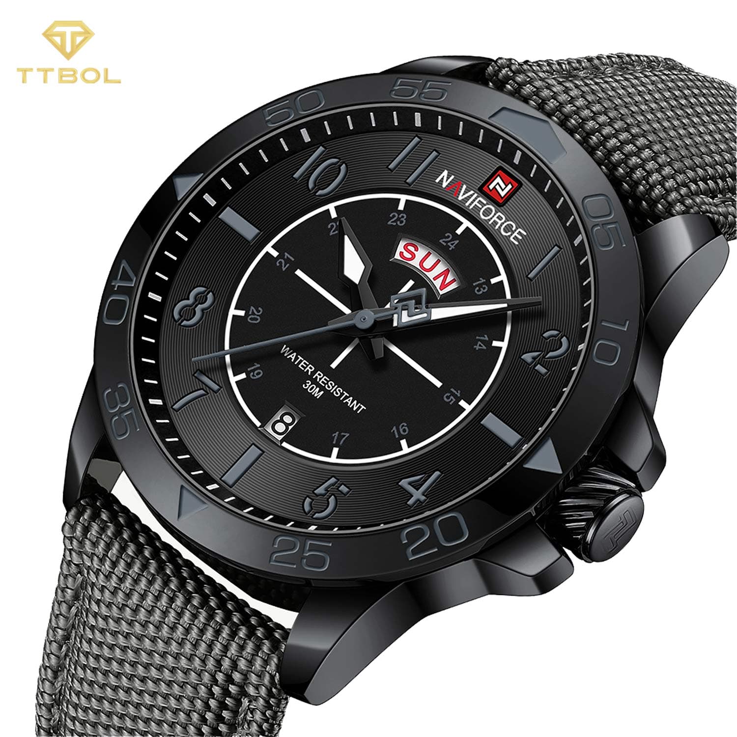 ساعت مچی مردانه نیوی فورس NAVIFORCE NF9204N B/B/GY — تصویر ۷