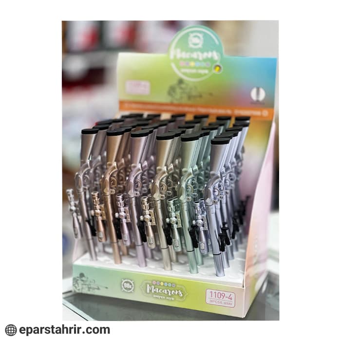 روان نویس چراغ دار طرح تفنگ پاستلی کد 4-1109 (بسته 36 عددی)
