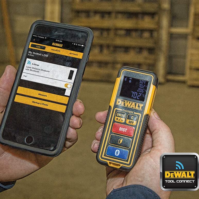 متر لیزری بلوتوثی دیوالت مدل DW099s — تصویر ۳