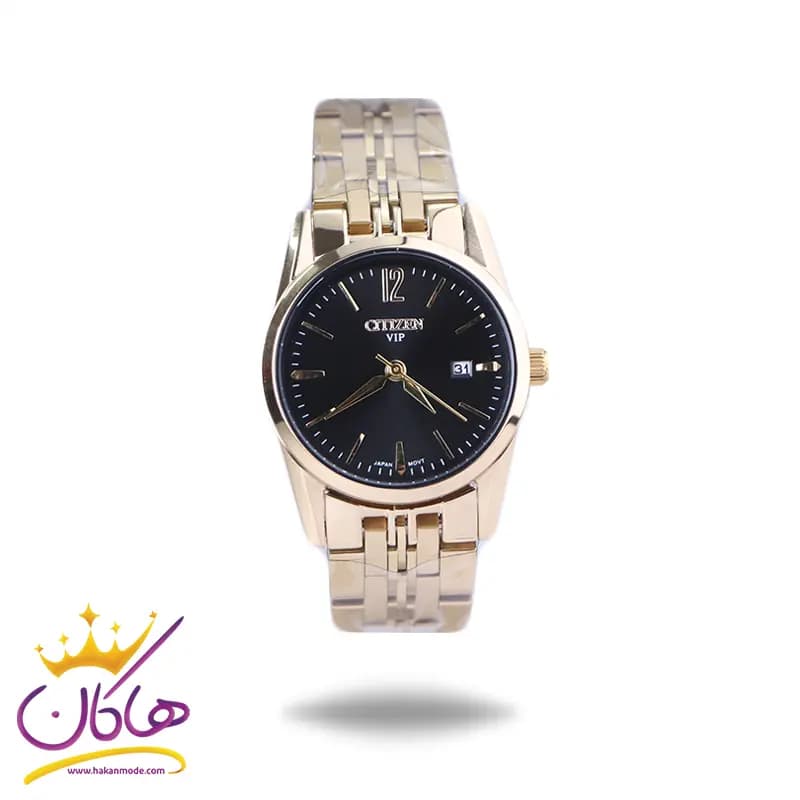 ساعت مچی سیتیزن زنانه فلزی صفحه مشکی L31621/6 — تصویر ۵