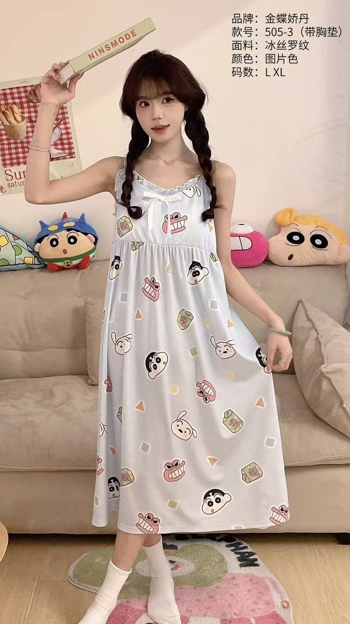 سارافون بندی راحتی کریشه دخترانه و زنانه کد 8002