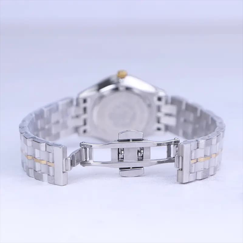 ساعت مچی سیتیزن زنانه فلزی نقره ای طلایی صفحه آبی L31626/1 — تصویر ۵