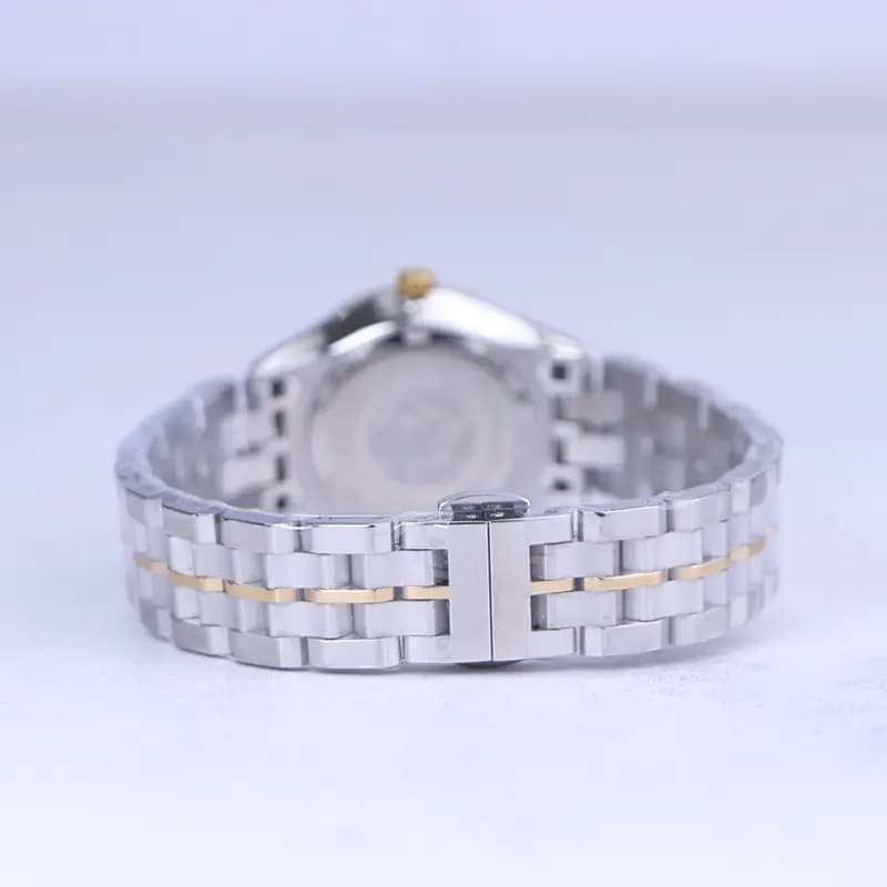ساعت مچی سیتیزن زنانه فلزی نقره ای طلایی صفحه آبی L31626/1 — تصویر ۶