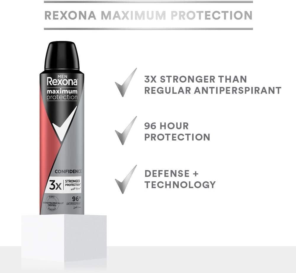 اسپری دئودورانت رکسونا قرمز حجم150میلREXONA MAXIMUM PROTECTION — تصویر ۲