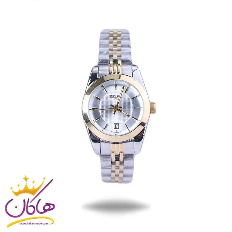 ساعت مچی سیکو زنانه فلزی نقره ای طلایی صفحه آبی L31628/5 — تصویر ۵