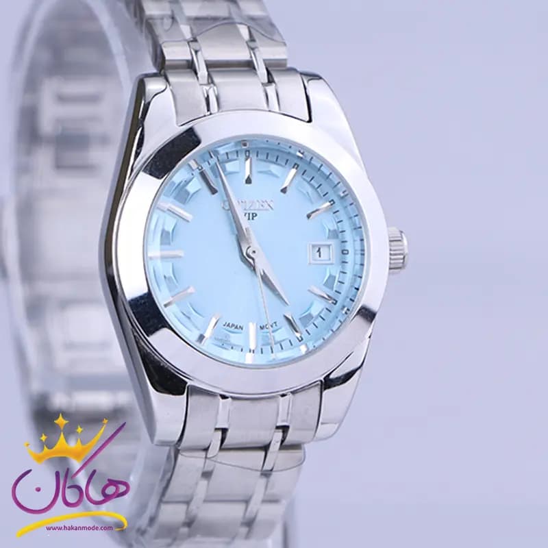 ساعت مچی سیتیزن زنانه فلزی نقره ای صفحه تیفانی L31624/1 — تصویر ۲