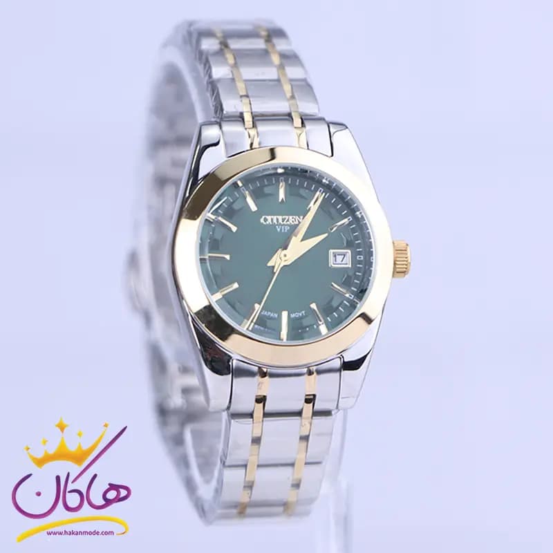 ساعت مچی سیتیزن زنانه فلزی نقره ای صفحه سبز L31624/3 — تصویر ۱۰