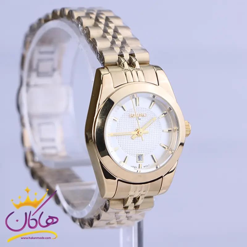 ساعت مچی عقربه ای سیکو زنانه فلزی طلایی L31624/8 — تصویر ۲