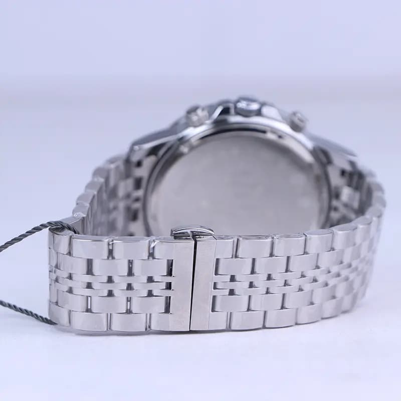 ساعت مچی سولیدا مردانه فلزی نقره ای صفحه مشکی G 2142/3 — تصویر ۳