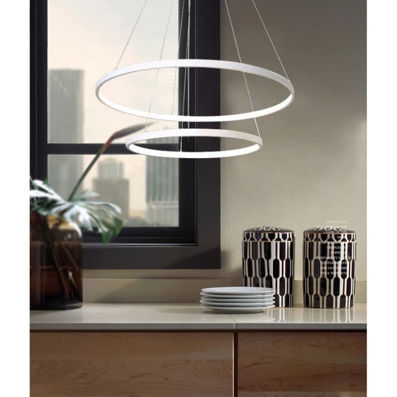 لوستر مدرن مدل White 2-N lights out — تصویر ۲
