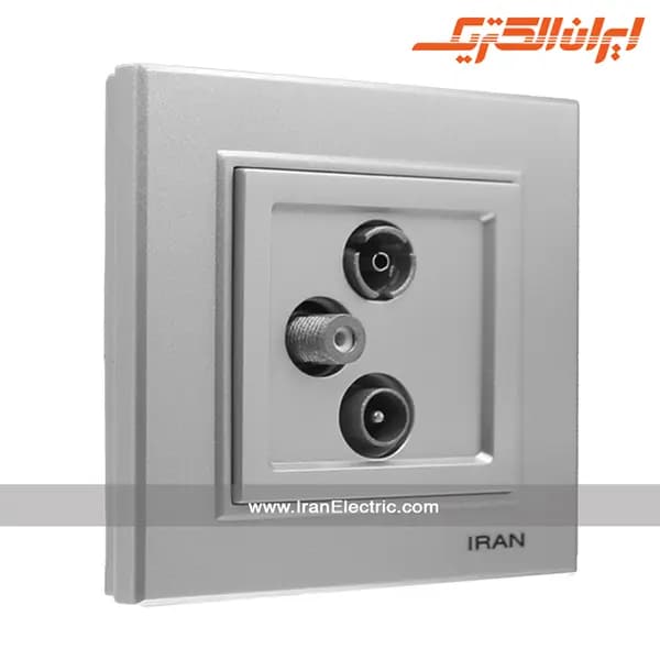 پریز آنتن TV-SAT-RD برلیان نقره ای
