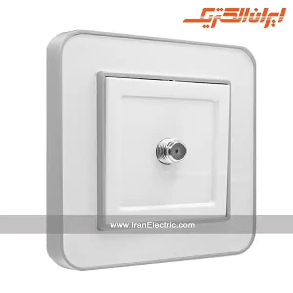 پریز آنتن SAT ارس نقره ای زه سفید میان سفید