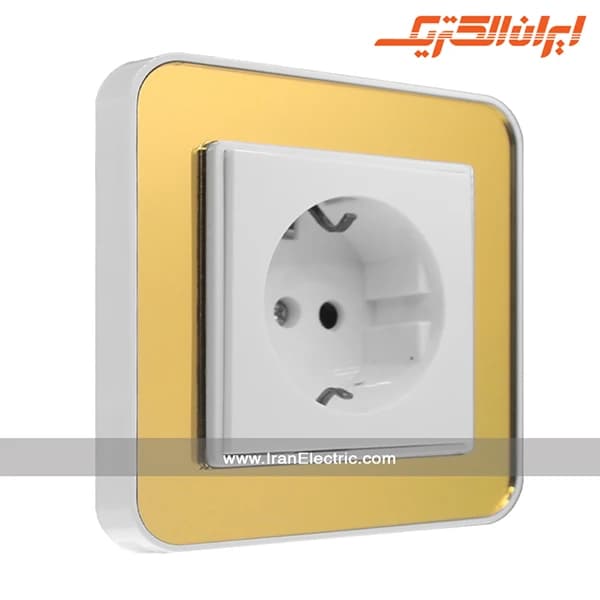 پریز برق ارتدار ارس سفید زه طرح متال