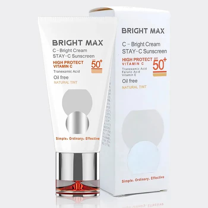 کرم ضد آفتاب رنگی ویتامین سی ث-برایت برایت مکس Bright Max C-Bright Cream Natural Tint Stay-C Sunscreen 50ml — تصویر ۲