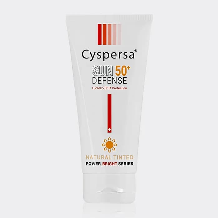 کرم ضد آفتاب ضد لک رنگی سیسپرسا Cyspersa Sun 50+ Defense Natural Tinted Sunscreen 50ml
