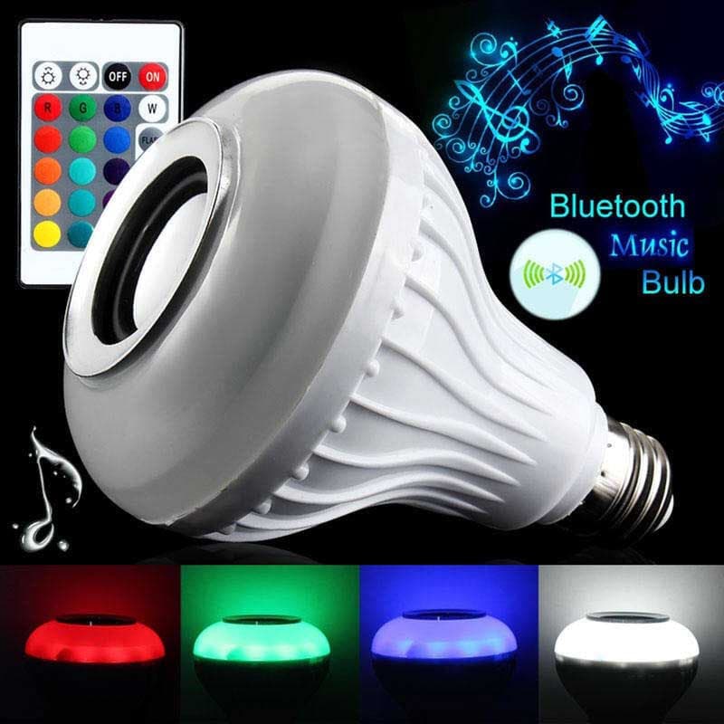 لامپ هوشمند RGB اسپیکردار بلوتوثی با ریموت مدل HX-015 — تصویر ۴